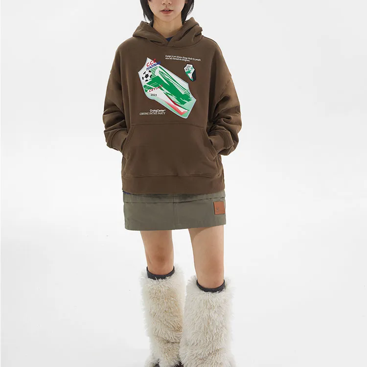 Crying Center Sweatshirt Women's Brown-1