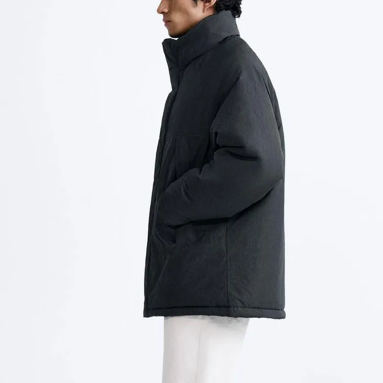 ZARA Puffer Jackets Men Blue-2