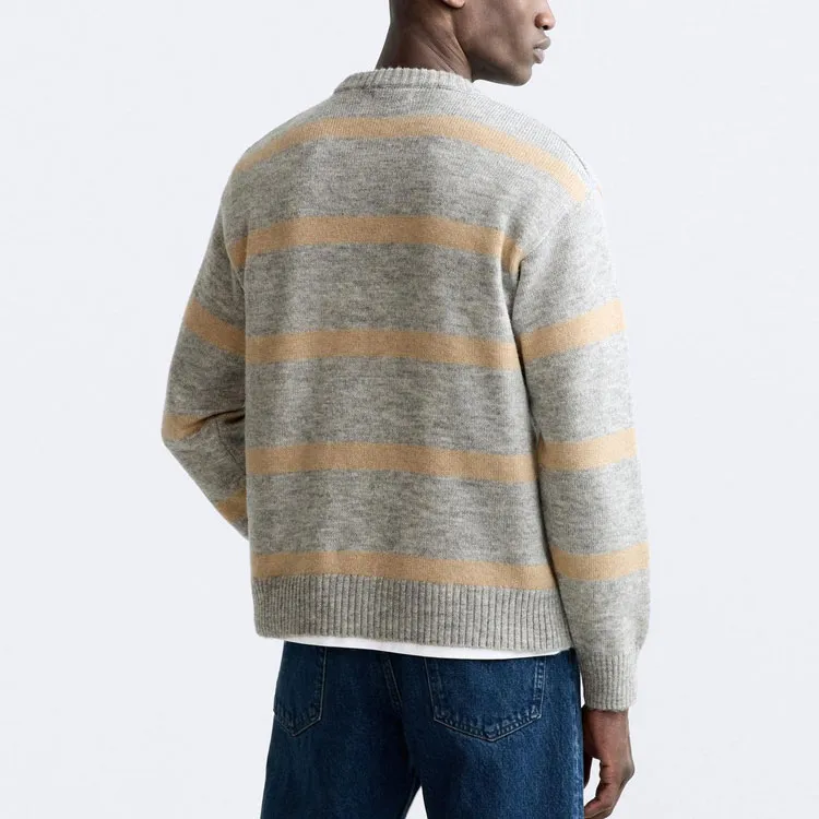 ZARA Knitwear Men's Zebra Print Gray-3