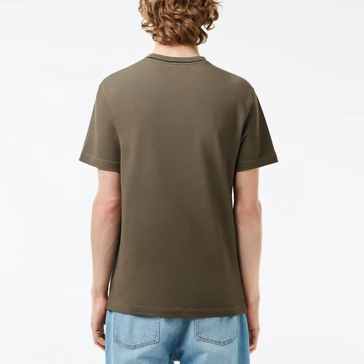 LACOSTE Stripe Collar Piqué Short Sleeved T Shirt-2