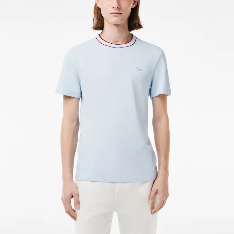 LACOSTE Stretch Piqué Stripe Collar T shirt-1