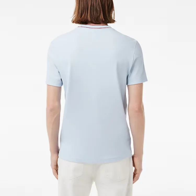 LACOSTE Stretch Piqué Stripe Collar T shirt-2