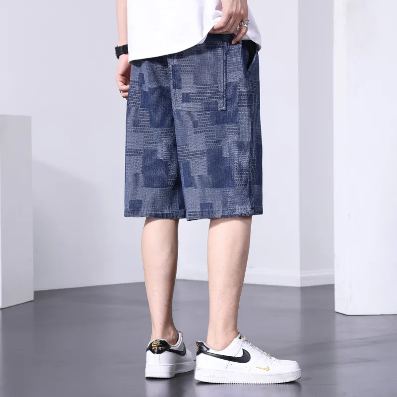 Tonlion Denim Shorts Men's Blue Tone-2