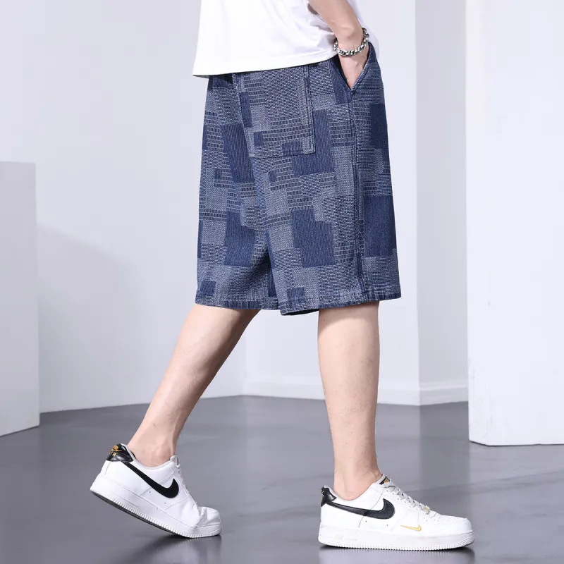 Tonlion Denim Shorts Men's Blue Tone-4