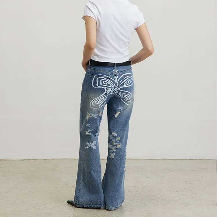 Crying Center Jeans Women's Blue-2