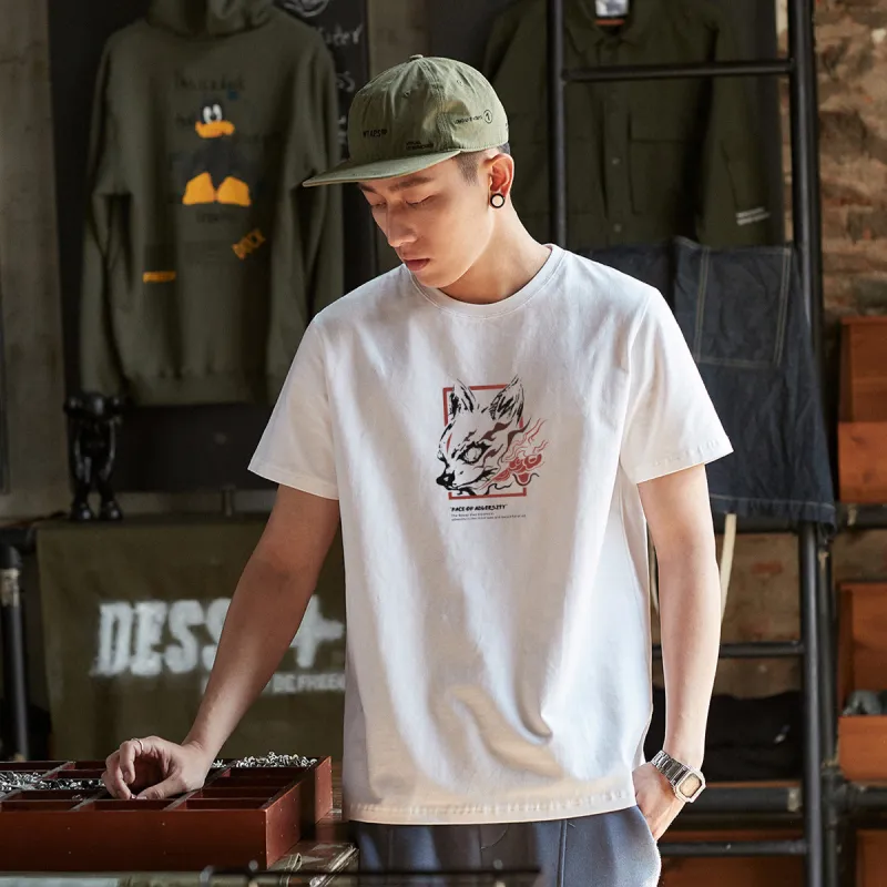 Tonlion T Shirt Men's Raw White-3