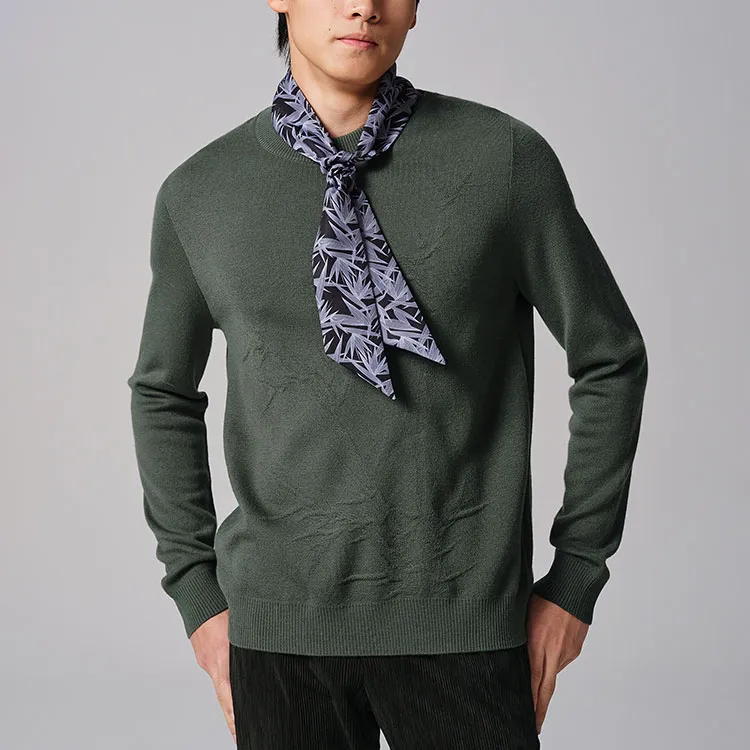 GOLDLION Sweater Men's Dark Gray Green-2