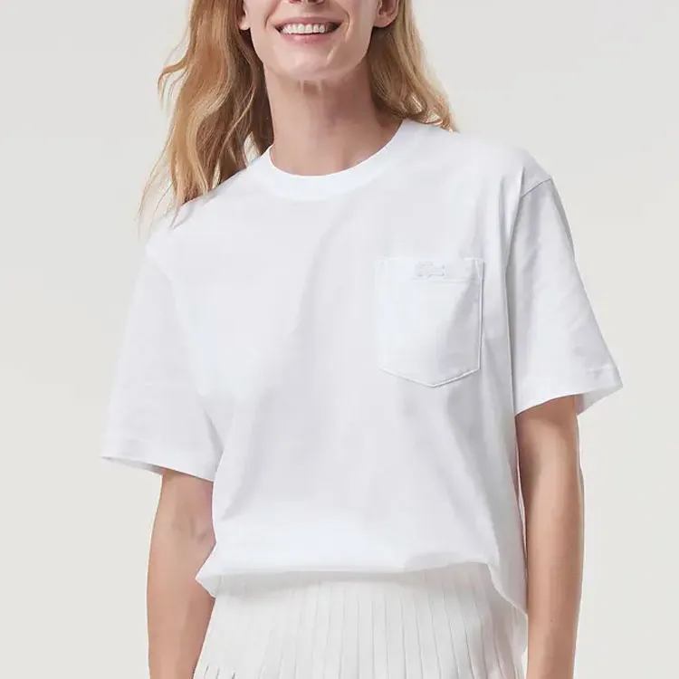 LACOSTE Summer Vitality Series T Shirts Unisex White-2
