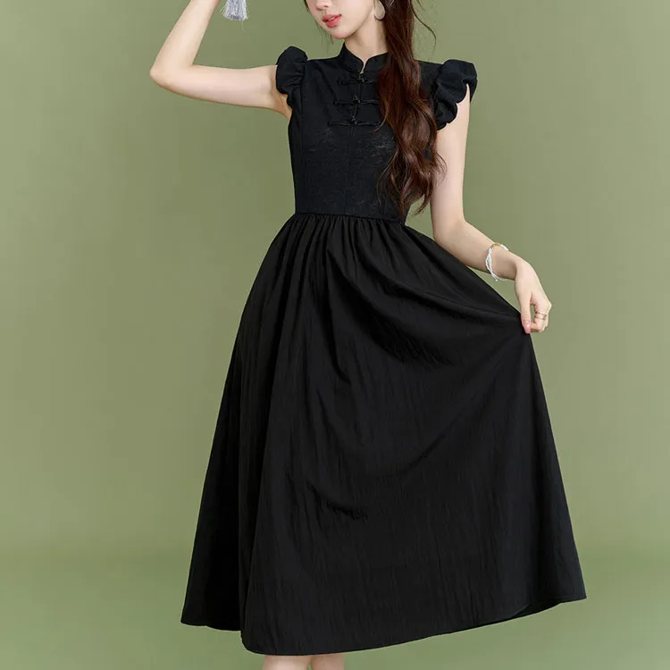 Emodues Sleeveless Dress Women's Black-2