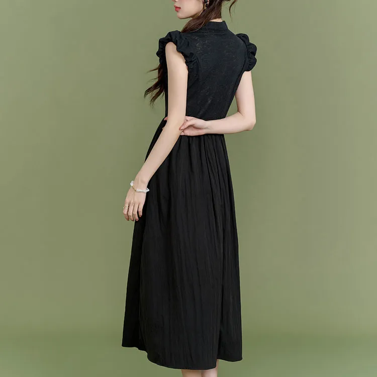 Emodues Sleeveless Dress Women's Black-5