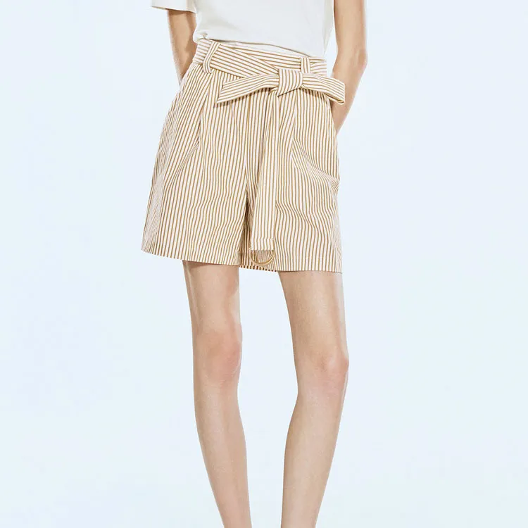 COVERINS Casual Shorts Women's Apricot-2