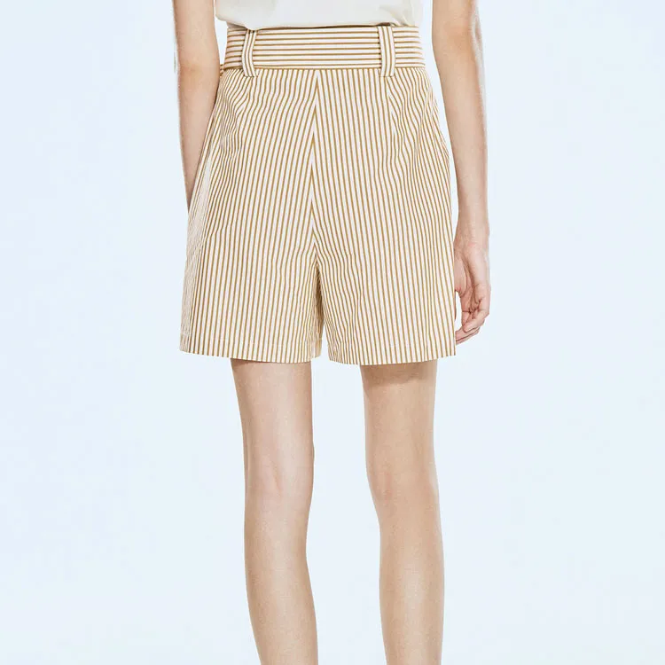 COVERINS Casual Shorts Women's Apricot-3