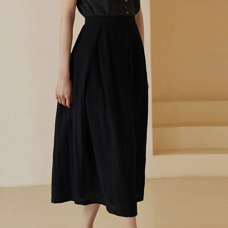 Hacikis Casual Long Skirts Women's Munich Black-2