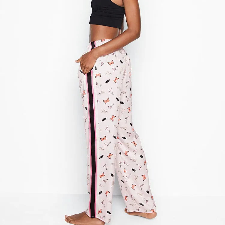 Victoria's Secret Pajama Pants Women's Pink Base Animal Print-1