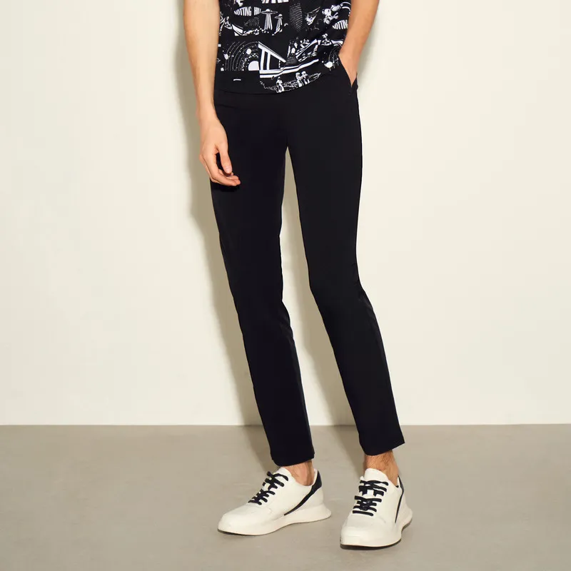 Yiwen Casual Pants Men Black-2