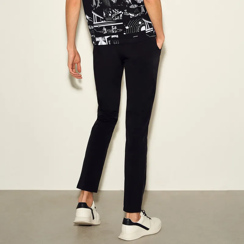 Yiwen Casual Pants Men Black-1