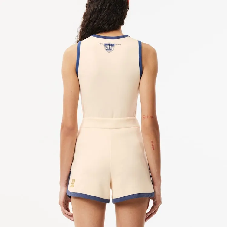 LACOSTE Olympic Co-branded Edition Sleeveless Sports Shirts Women's Beige-4