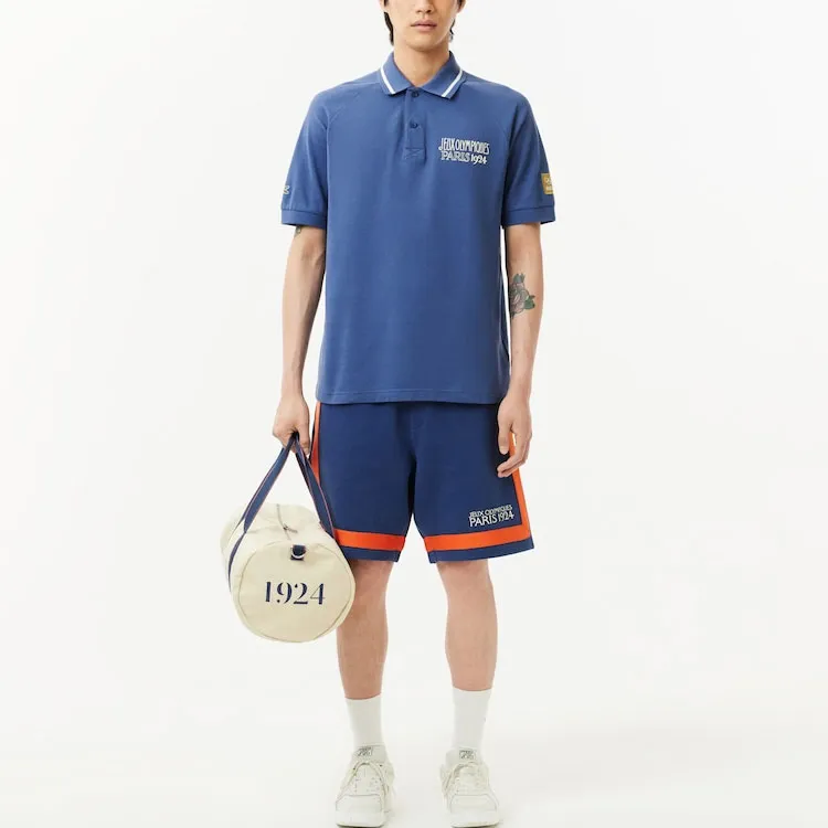 LACOSTE Olympic Co branded Edition Polo Shirts Men Blue-2