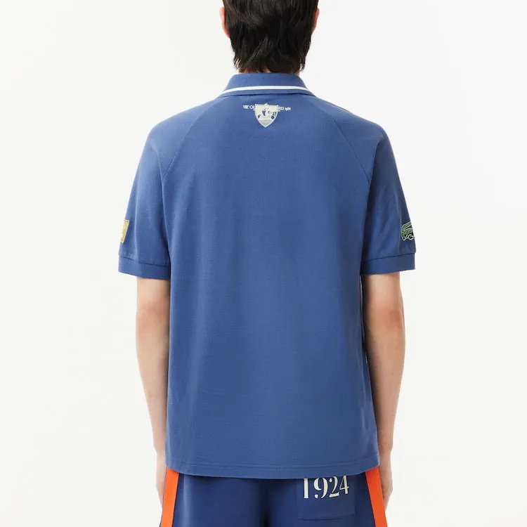 LACOSTE Olympic Co branded Edition Polo Shirts Men Blue-3