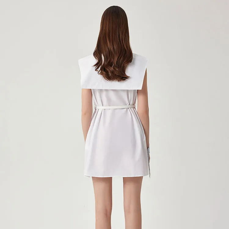 DEGAIA Sleeveless Dress Women's White-2