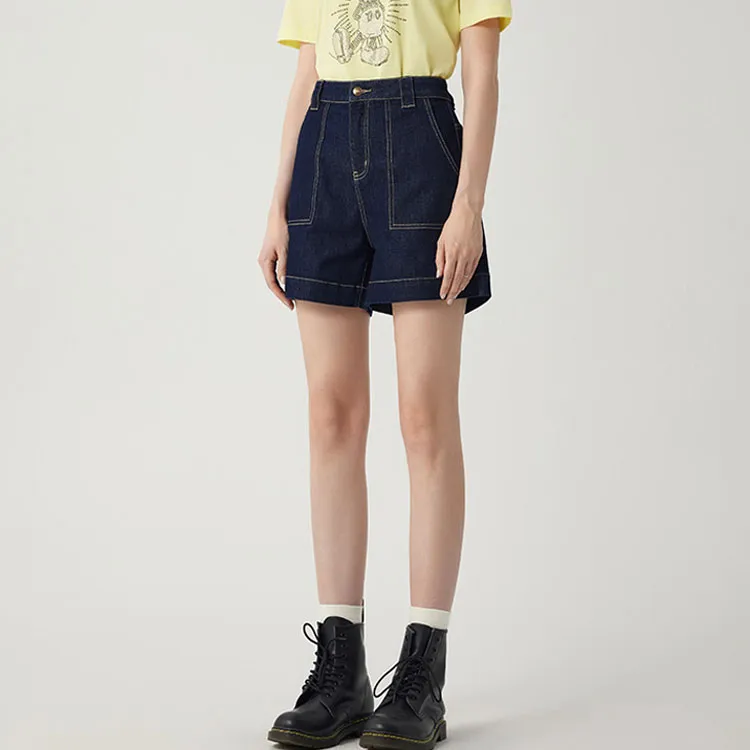 DEGAIA Denim Shorts Women's Navy Blue-4