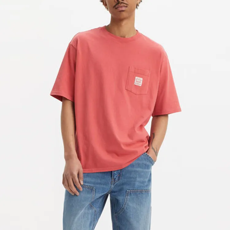 Levis T-Shirts Men Red-2