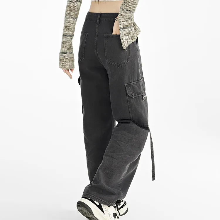 Kazakhstan Cargo Pants Women's Dark Gray-3