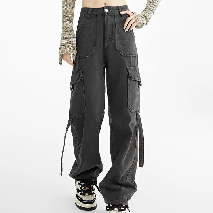 Kazakhstan Cargo Pants Women's Dark Gray-2