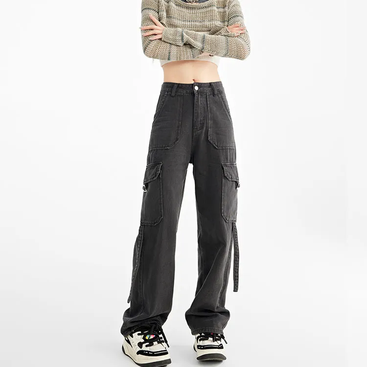 Kazakhstan Cargo Pants Women's Dark Gray-1