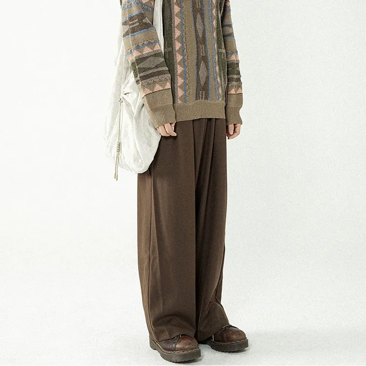 WULISHAONIAN Suit Trouser Unisex Hot Chocolate-6