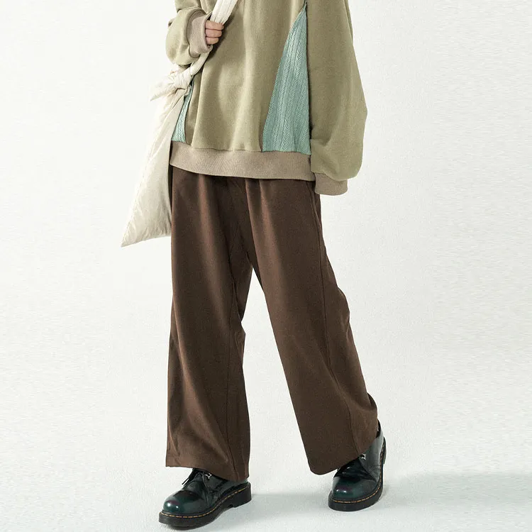WULISHAONIAN Suit Trouser Unisex Hot Chocolate-4