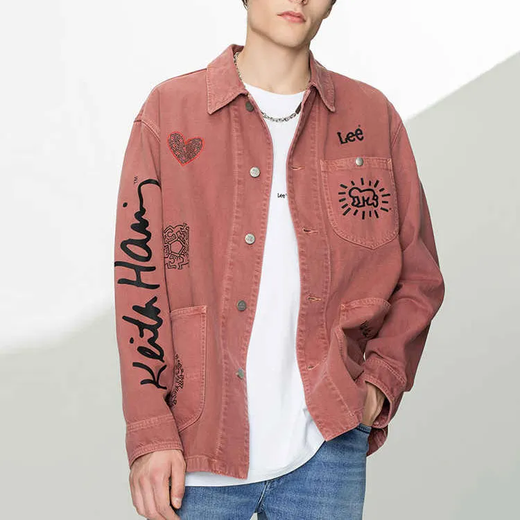 Lee Denim Jacket Men's Rose Red-2