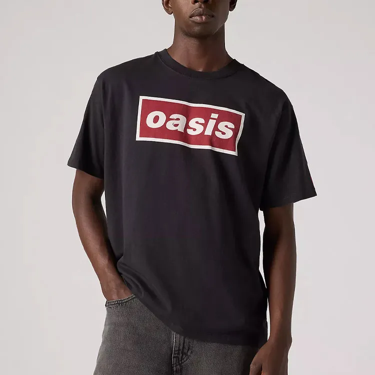 Levis Oasis Collaboration T Shirts Men Black-2