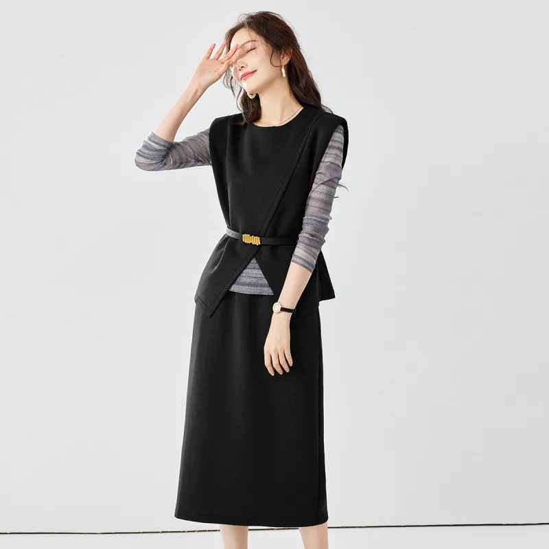 TERRE BLEUE Skirt Set Women's Black-3