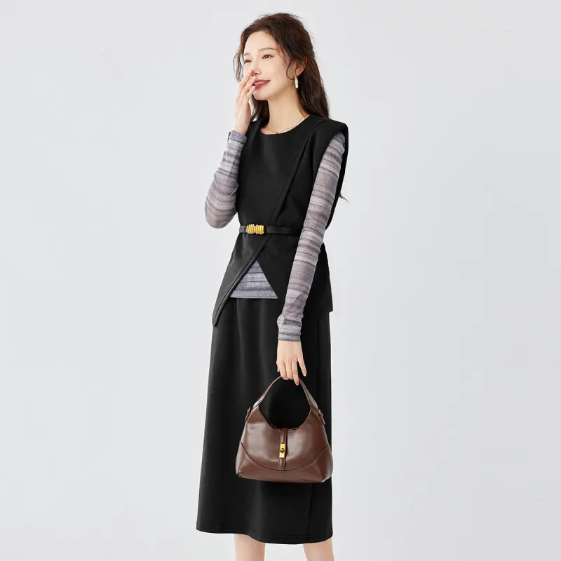 TERRE BLEUE Skirt Set Women's Black-4