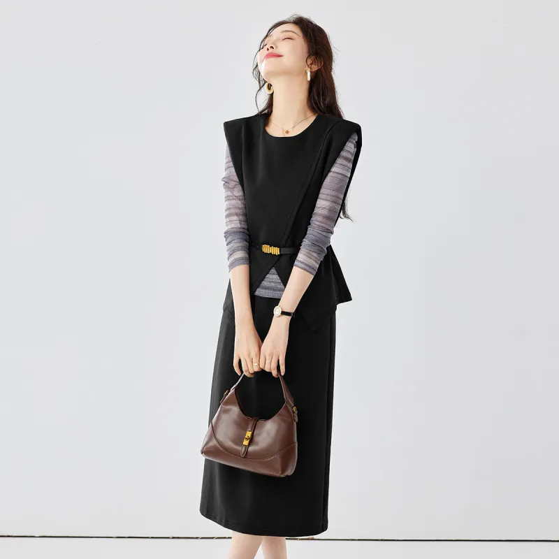 TERRE BLEUE Skirt Set Women's Black-5