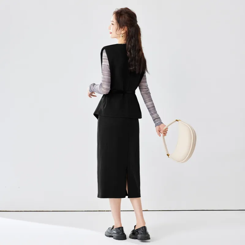 TERRE BLEUE Skirt Set Women's Black-6