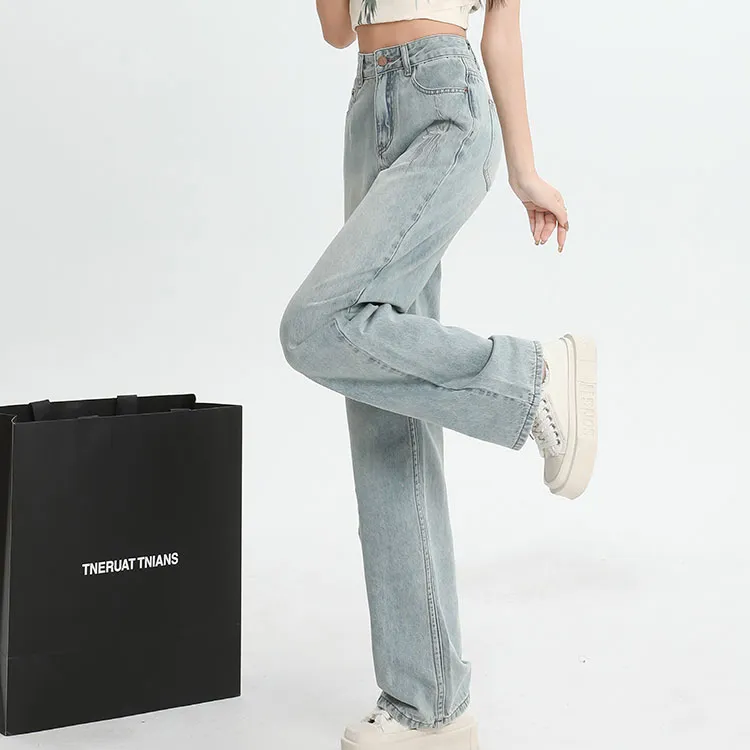 YINLEI Jeans Women's Light Blue-4