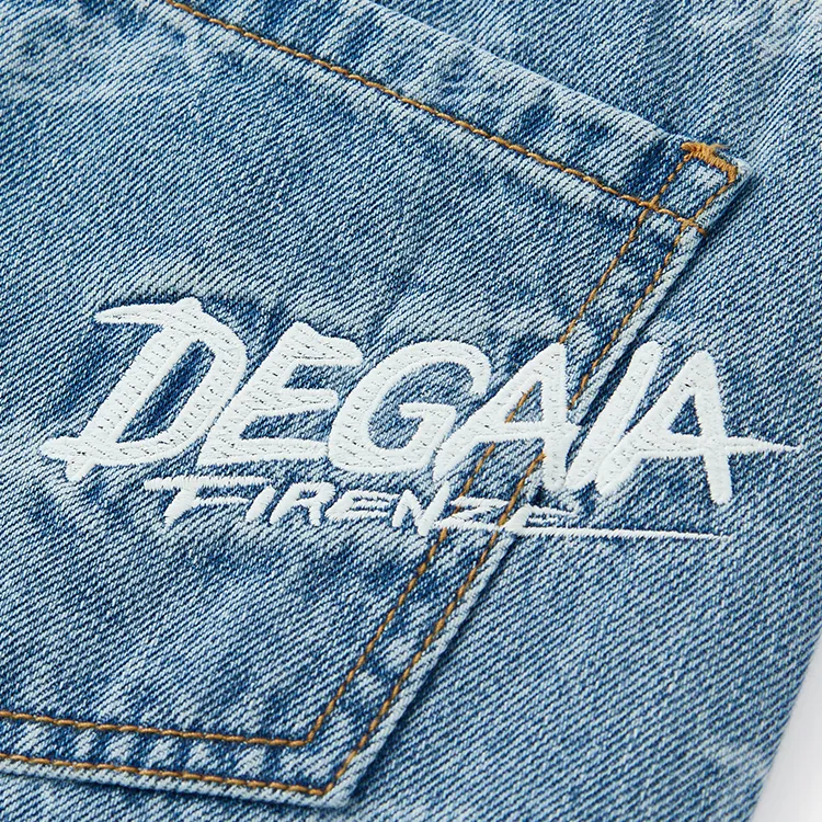 DEGAIA SS25 Denim Shorts Women's Light Denim Blue-3