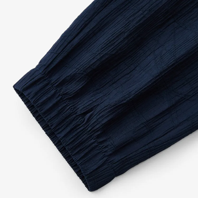 DEGAIA SS25 Casual Pants Men's Navy Blue-3