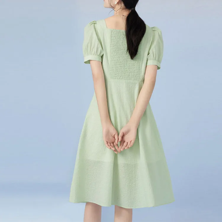 EICHITOO Short Sleeved Dresses Women's Light Green-2