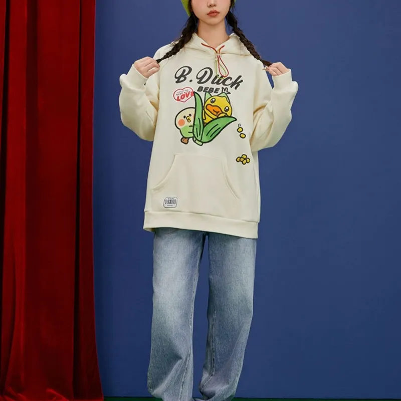 B.Duck x Bebe Sweatshirt Women's Ecru-3