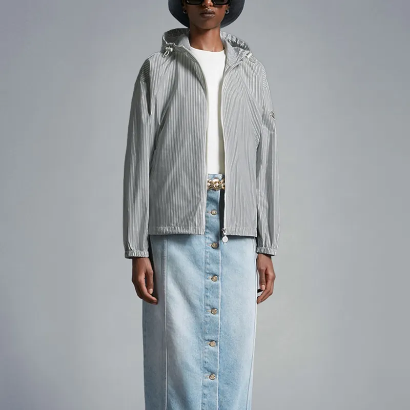 Moncler Jackets Coats Women's White/Green-1