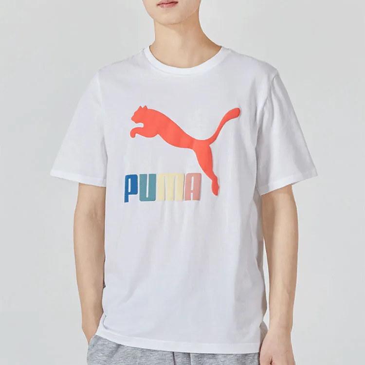 PUMA Classics Logo Interest Tee T-Shirt Men's 2 Pack White-1