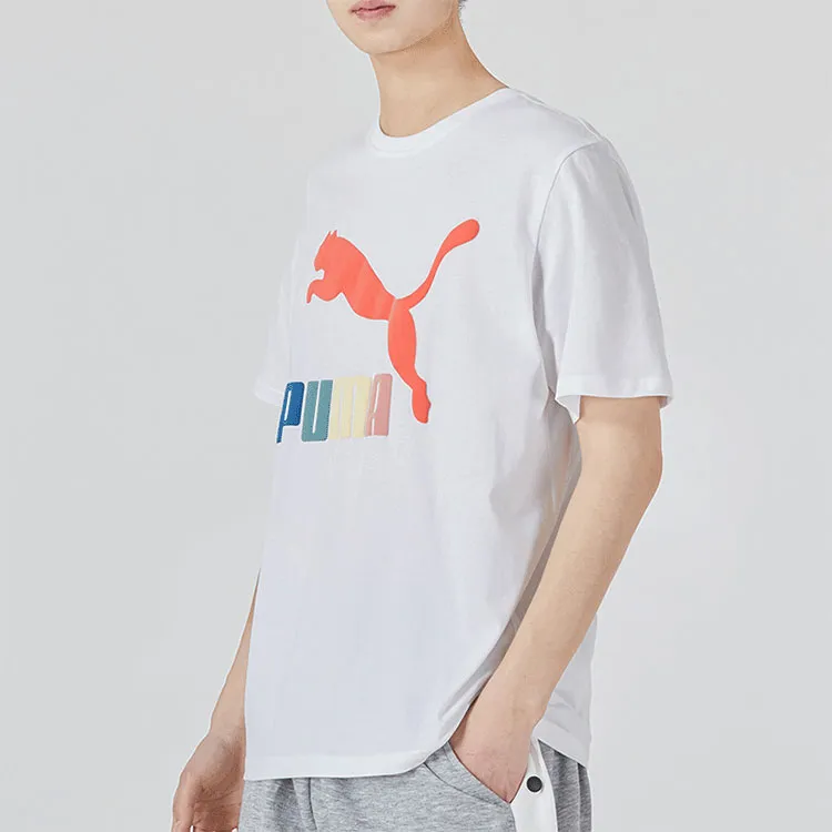 PUMA Classics Logo Interest Tee T-Shirt Men's 2 Pack White-2