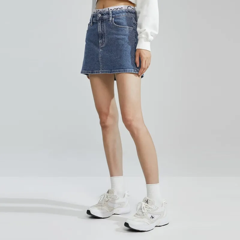 CALVIN KLEIN Denim Short Skirts Women's Denim Blue-1