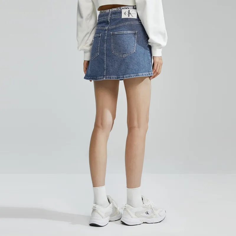 CALVIN KLEIN Denim Short Skirts Women's Denim Blue-2