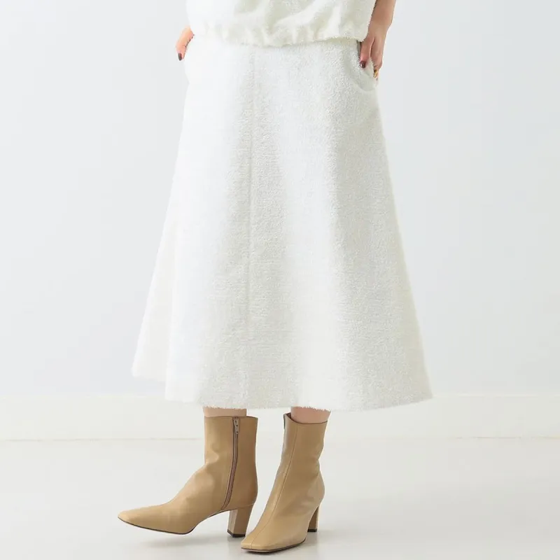 Beams Casual Long Skirt Women's Gray White-2