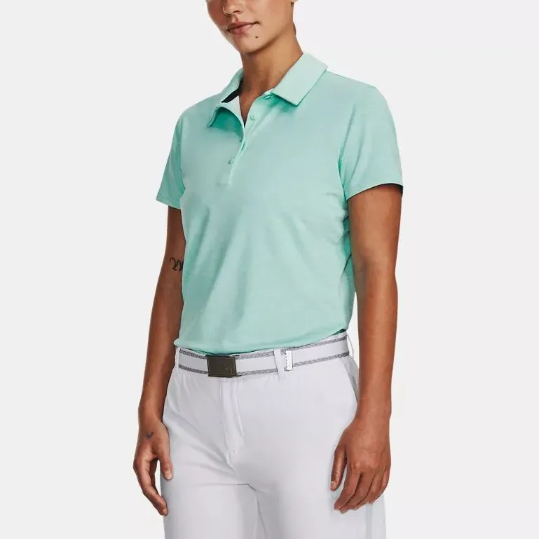 Under Armour Playoff Polo Shirt Women's Light Aqua Green-2