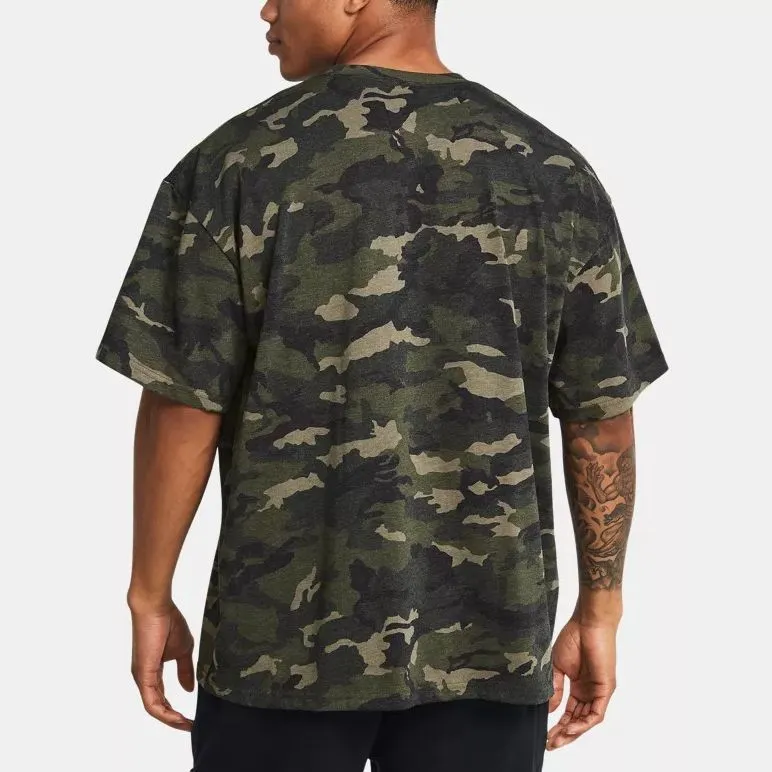 Under Armour Drop Shoulder Sleeve T Shirt Men's Guardian Green-3